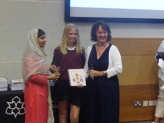 The guest was Malala (peace Nobel prize winner) who gave out the prizes to our winners.